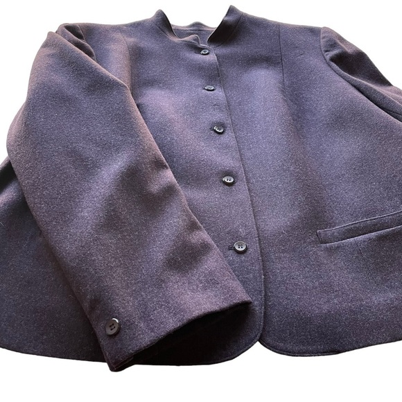 Pendleton Wool Blazer Jacket Purple Size 16 XL Mock Neck Business Office formal - Picture 5 of 10